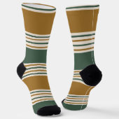 中世紀モダン型70年代ストライプの型クール ソックス (傾斜あり)