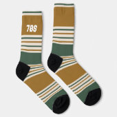 中世紀モダン型70年代ストライプの型クール ソックス (右)