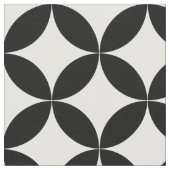 中世紀モダン大円繰り返しパターン ファブリック (クローズアップ)