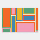 中世紀モダン幾何カラフルミニマリスト ラッピングペーパーシート (正面2)