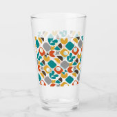 中世紀モダン幾何カラフルレトロ タンブラーグラス (正面)