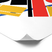 中世紀モダン幾何ロシアの抽象的 ポスター (角)