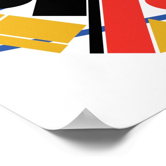 中世紀モダン幾何ロシアの抽象的 ポスター (角)