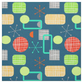 中世紀モダン幾何原子スターバスト ファブリック (見本)