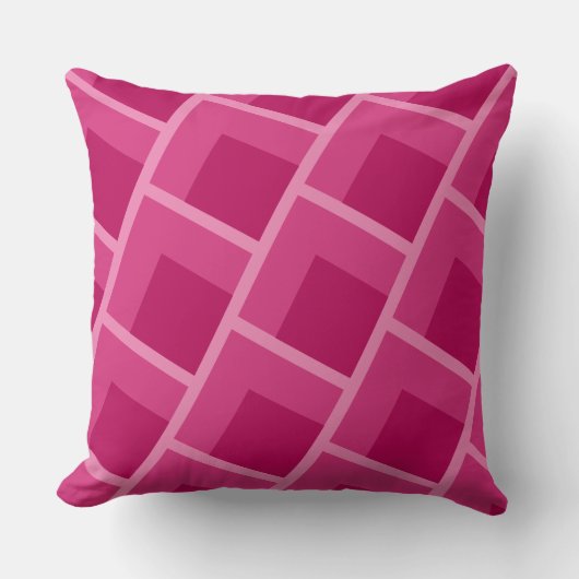 中世紀モダン抽象芸術ピンク クッション (正面)
