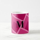 中世紀モダン抽象芸術ピンク コーヒーマグカップ (中央)