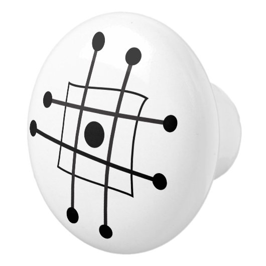 中世紀モダン抽象芸術原子芸術モダニズム セラミックノブ (右)