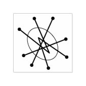 中世紀モダン最小原子分子MCM ラバースタンプ (インプリント)