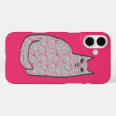 中世紀モダン猫・グレー・ピンク Case-Mate iPhoneケース (裏面 (横))