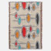 中世紀モダン織インスパイア毛布#43 スローブランケット (正面縦)