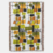 中世紀モダン織インスパイア毛布#44 スローブランケット (正面縦)