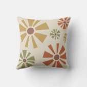 中世紀モダン花数々の色 クッション (裏面)