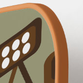 中世紀モダン装飾テレビ ピックルボールラケット (左詳細)