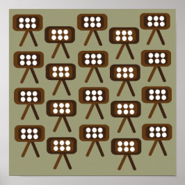 中世紀モダン装飾テレビ ポスター