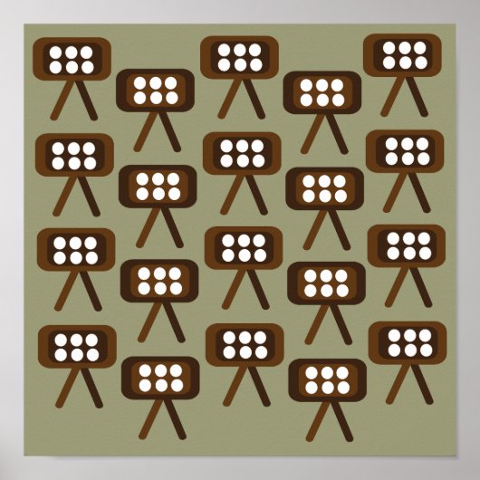 中世紀モダン装飾テレビ ポスター (正面)