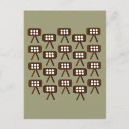 中世紀モダン装飾テレビ ポストカード