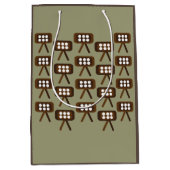 中世紀モダン装飾テレビ ミディアムペーパーバッグ (正面)