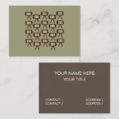 中世紀モダン装飾テレビ 名刺 (正面/裏面)