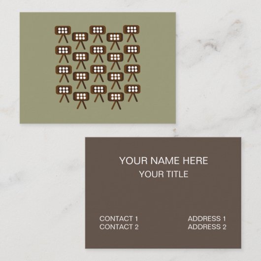 中世紀モダン装飾テレビ 名刺 (正面/裏面)