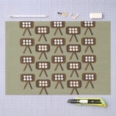 中世紀モダン装飾テレビ 薄葉紙 (クラフト)