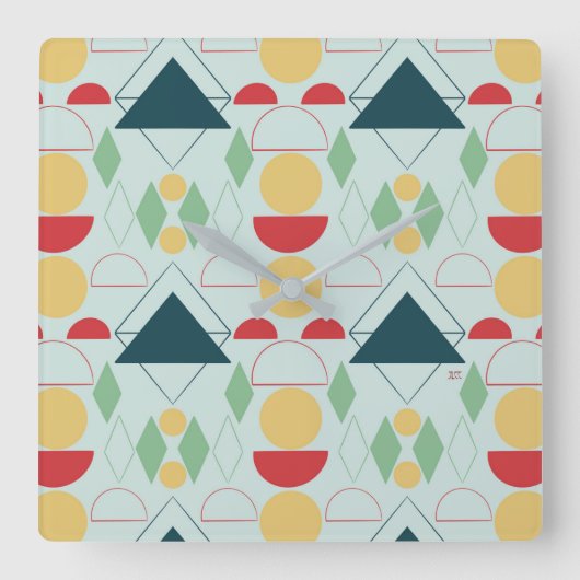 中世紀モダン造幣局 スクエア壁時計 (正面)