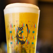 中世紀モダン50年代の黒猫カッコいい タンブラーグラス