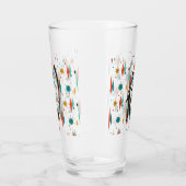 中世紀モダン50年代の黒猫カッコいい タンブラーグラス (左)