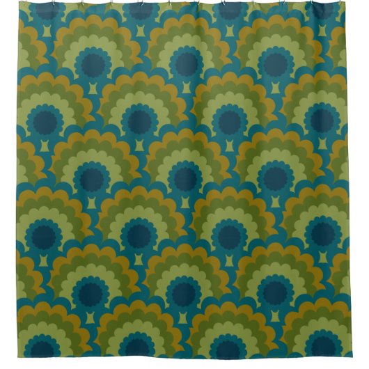 中世紀モダン60年代70年代のシャワーカーテン シャワーカーテン (正面)