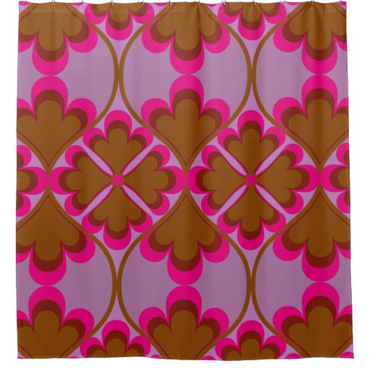 中世紀モダン60年代70年代のシャワーカーテン シャワーカーテン (正面)