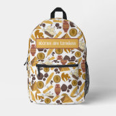 中世紀レトロモダンヴィンテージ中世史 プリントバックパック (正面)