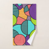 中世紀円モダンコラージュ バスタオルセット (ハンドタオル)