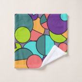 中世紀円モダンコラージュ バスタオルセット (ウォッシュタオル)