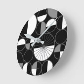 中世紀円半モダン分黒灰色 ラウンド壁時計 (傾斜)