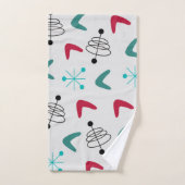 中世紀半ばの原モダン子ブーメラング バスタオルセット (ハンドタオル)