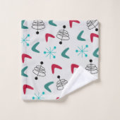 中世紀半ばの原モダン子ブーメラング バスタオルセット (ウォッシュタオル)