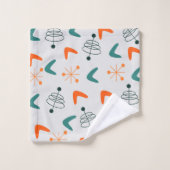 中世紀半ばの原モダン子ブーメラング バスタオルセット (ウォッシュタオル)