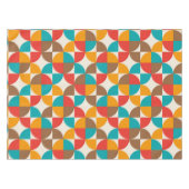 中世紀半カラフル円パターン テーブルクロス (正面(横))