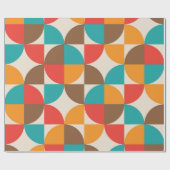 中世紀半カラフル円パターン ラッピングペーパー (フラット)