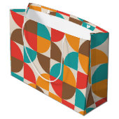 中世紀半カラフル円パターン ラージペーパーバッグ (裏面アングル)