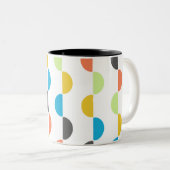 中世紀半モダン円 ツートーンマグカップ (正面右)