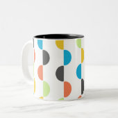 中世紀半モダン円 ツートーンマグカップ (正面左)