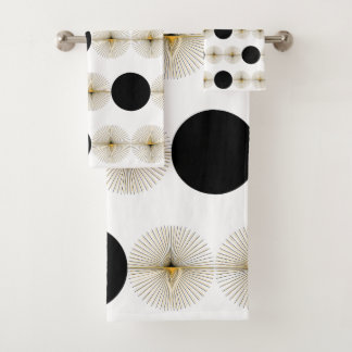 中世紀半モダン円 バスタオルセット