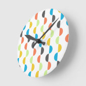 中世紀半モダン円 ラウンド壁時計 (傾斜)