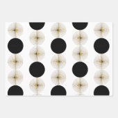 中世紀半モダン円 ラッピングペーパーシート (正面2)