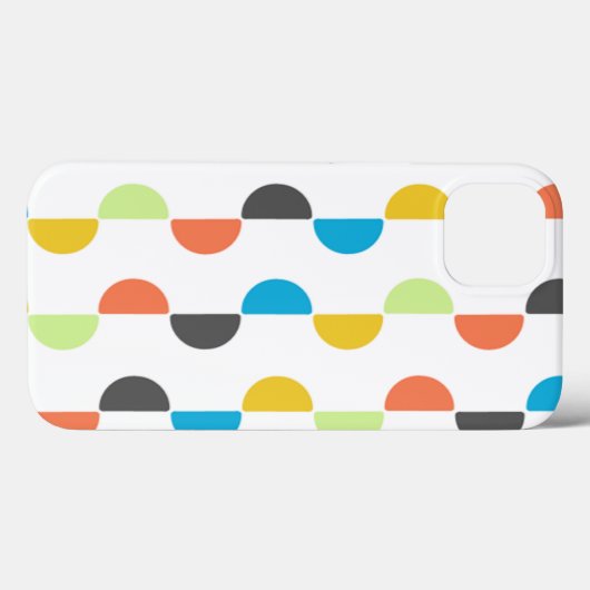 中世紀半モダン円 Case-Mate iPhoneケース (裏面 (横))