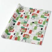 中世紀原子モダンクリスマスラッピング紙 ラッピングペーパー (アンロールド)