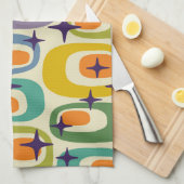 中世紀原子モダンパターン キッチンタオル (四つ折り)