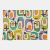 中世紀原子モダンパターン キッチンタオル (横)