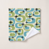 中世紀原子モダンパターン バスタオルセット (ウォッシュタオル)