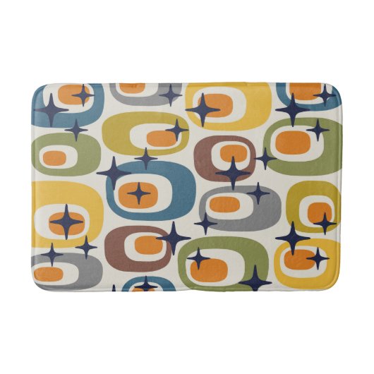 中世紀原子モダンパターン バスマット (正面)